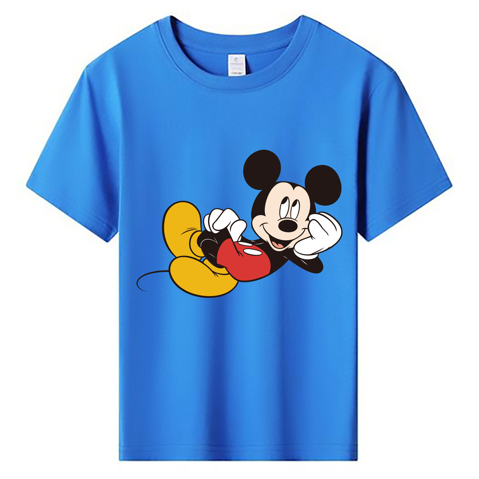ミッキーマウス Mickey Mouse 綿100％キッズTシャツ（フロントプリント）
